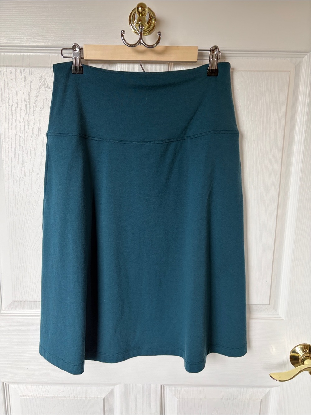 Women's WoolX Teal Midi Skirt